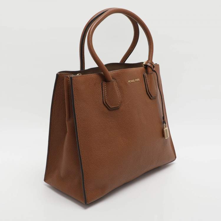 Pre Owned MICHAEL Michael Kors Medium Brown Leather Tote