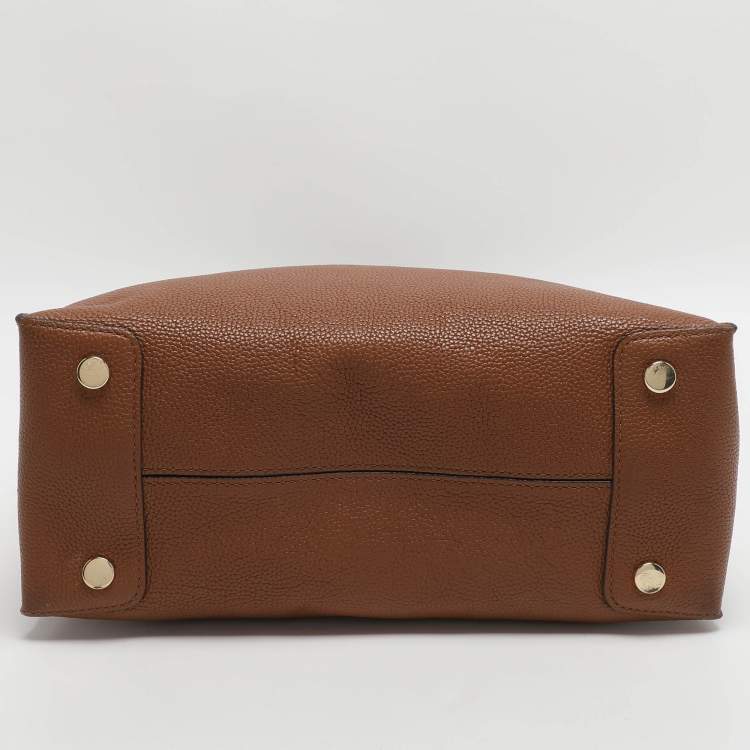 Pre Owned MICHAEL Michael Kors Medium Brown Leather Tote