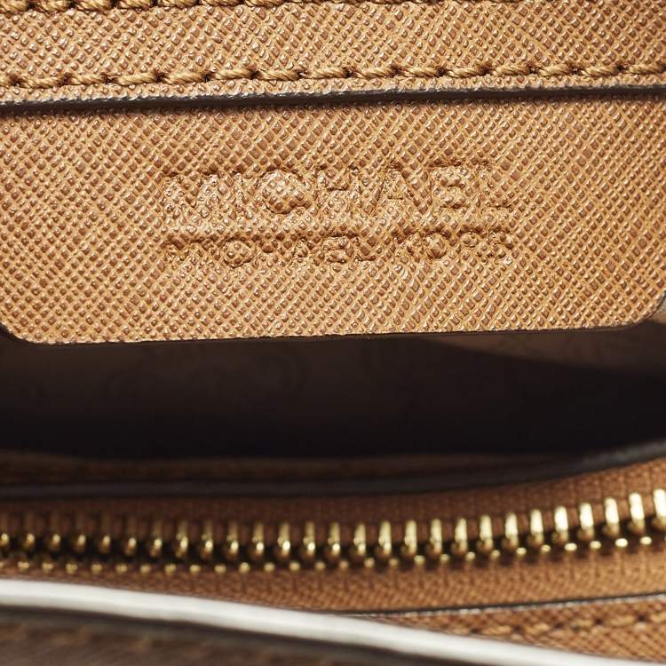 Pre Owned MICHAEL Michael Kors East West Dillon Medium Brown Saffiano Leather Tote