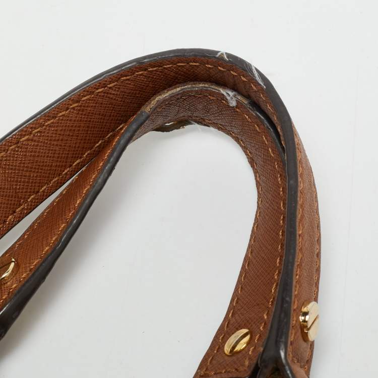 Pre Owned MICHAEL Michael Kors Cynthia Small Brown Saffiano Leather Tote