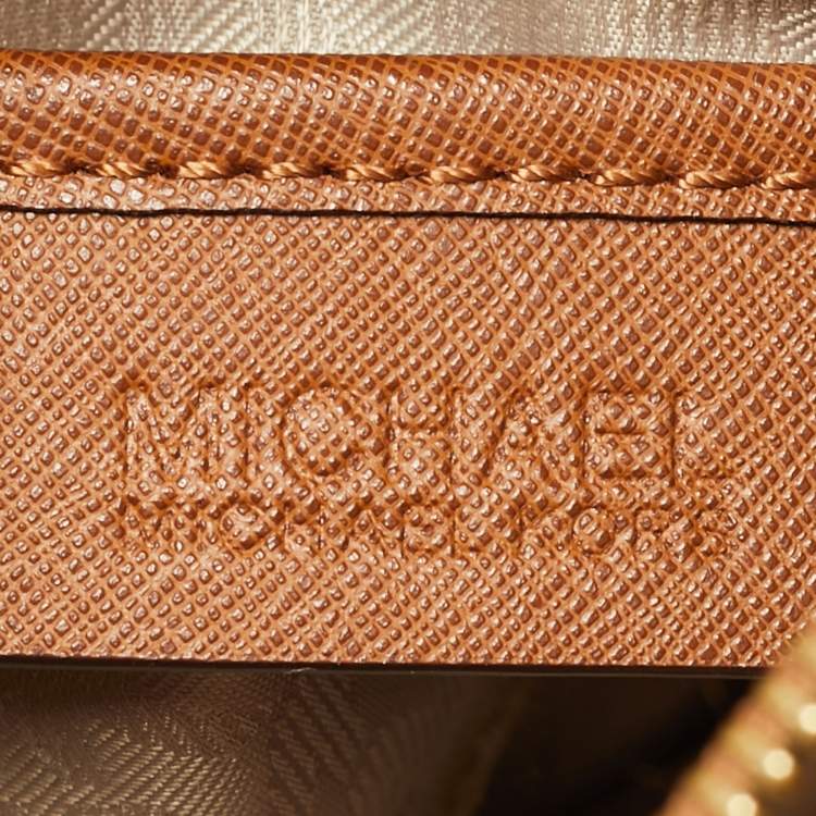 Pre Owned MICHAEL Michael Kors Cynthia Small Brown Saffiano Leather Tote