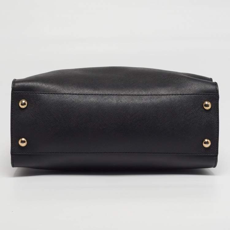 Pre Owned MICHAEL Michael Kors Hamilton Large Black Leather North South Tote