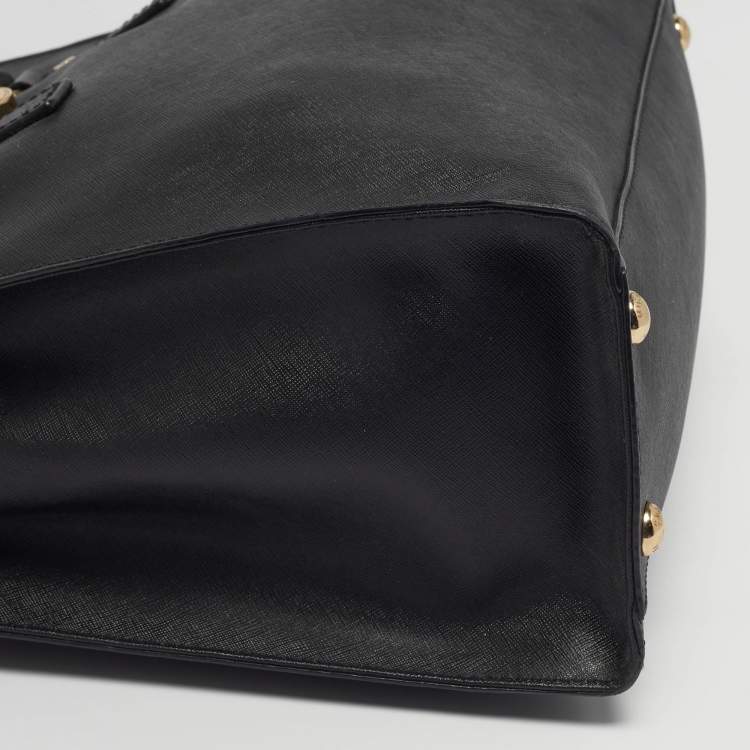 Pre Owned MICHAEL Michael Kors Hamilton Large Black Leather North South Tote