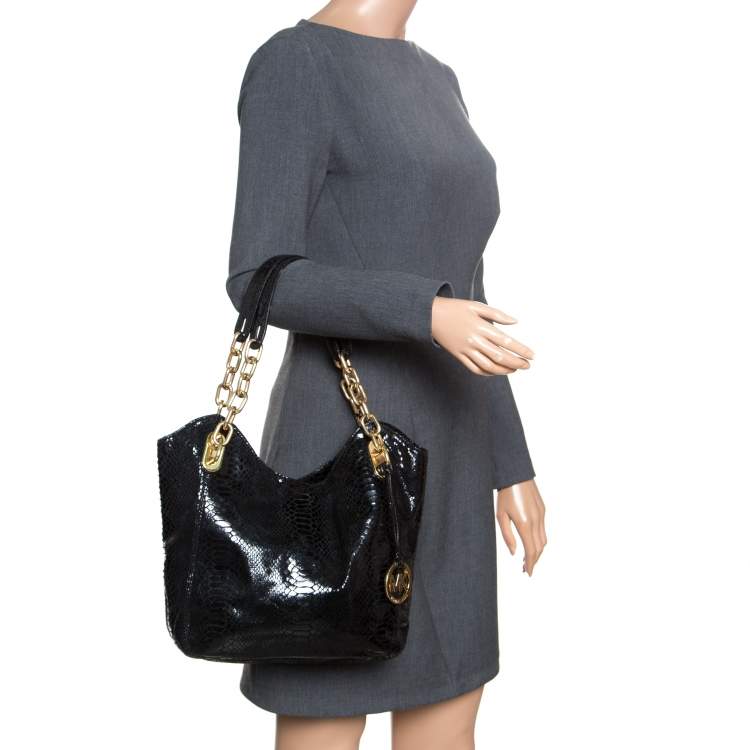 Python embossed leather handbag  Michael Kors  MyPrivateDressing