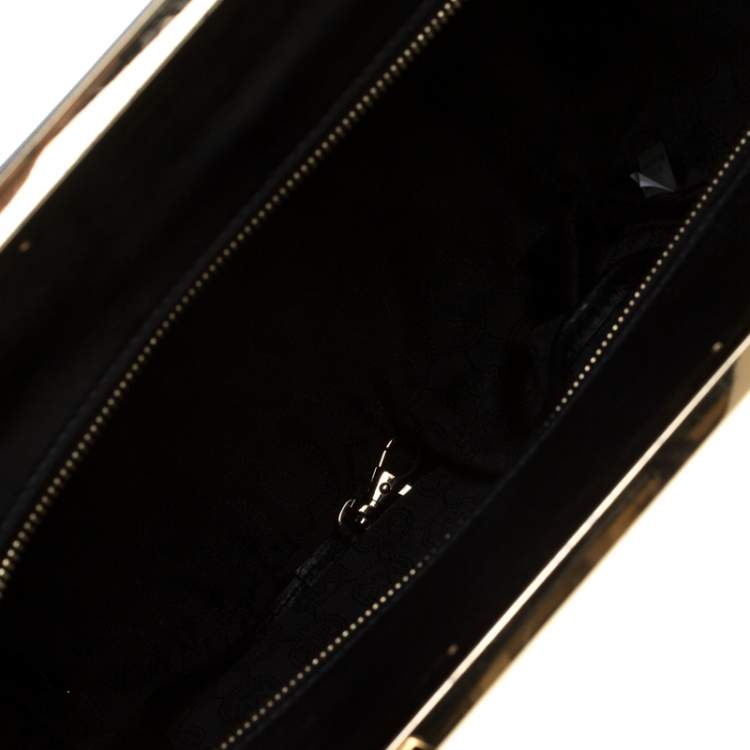 Pre Owned Michael Michael Kors Black Leather Top Handle Bag