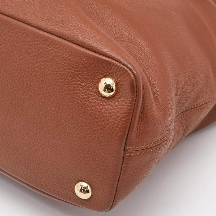 Pre Owned MICHAEL Michael Kors Brown Leather Medium Brooke Tote