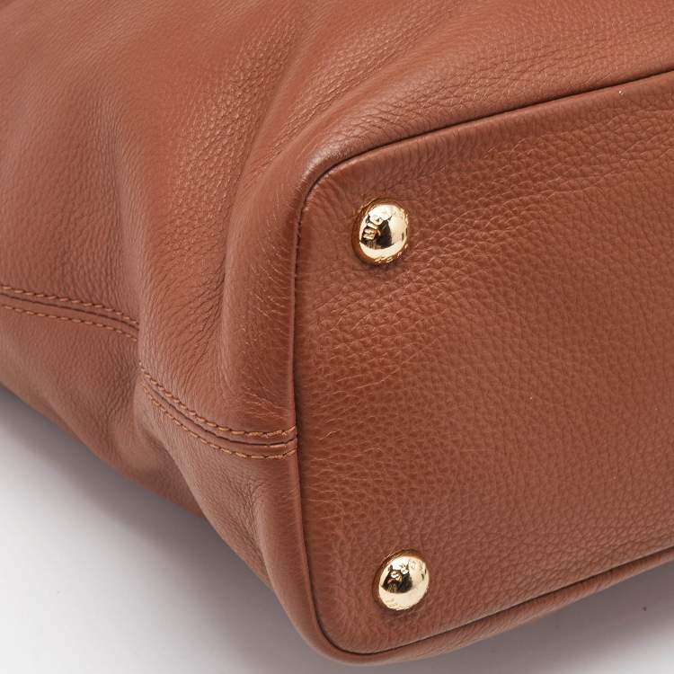 Pre Owned MICHAEL Michael Kors Brown Leather Medium Brooke Tote