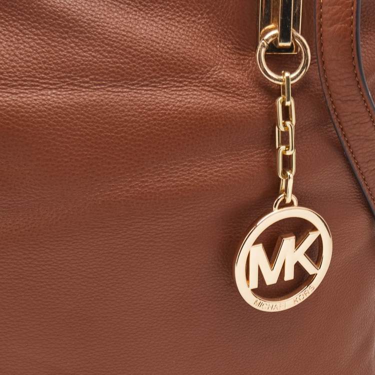 Pre Owned MICHAEL Michael Kors Brown Leather Medium Brooke Tote
