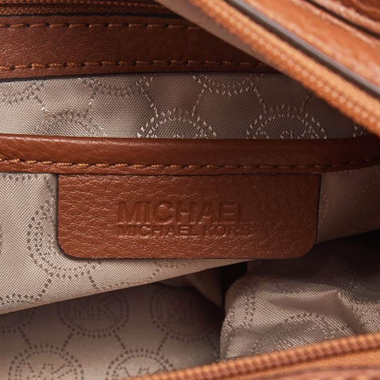 Pre Owned MICHAEL Michael Kors Brown Leather Medium Brooke Tote