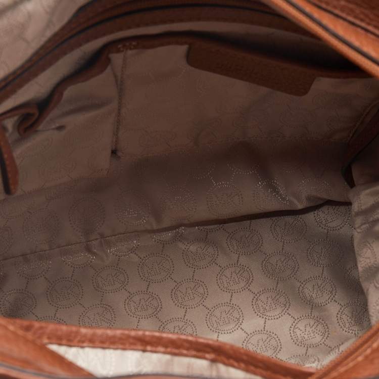 Pre Owned MICHAEL Michael Kors Brown Leather Medium Brooke Tote