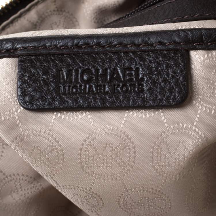 Pre Owned MICHAEL Michael Kors Dark Brown Leather Large Ciara Satchel