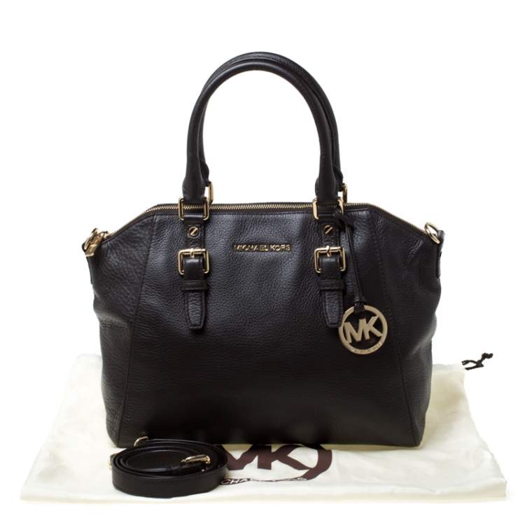 Pre Owned MICHAEL Michael Kors Dark Brown Leather Large Ciara Satchel