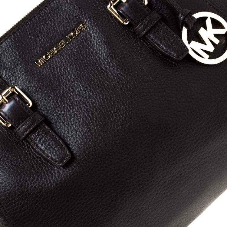 Pre Owned MICHAEL Michael Kors Dark Brown Leather Large Ciara Satchel