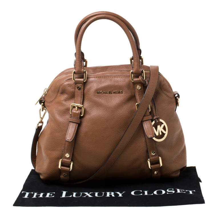 Pre Owned MICHAEL Michael Kors Tan Leather Bedford Satchel