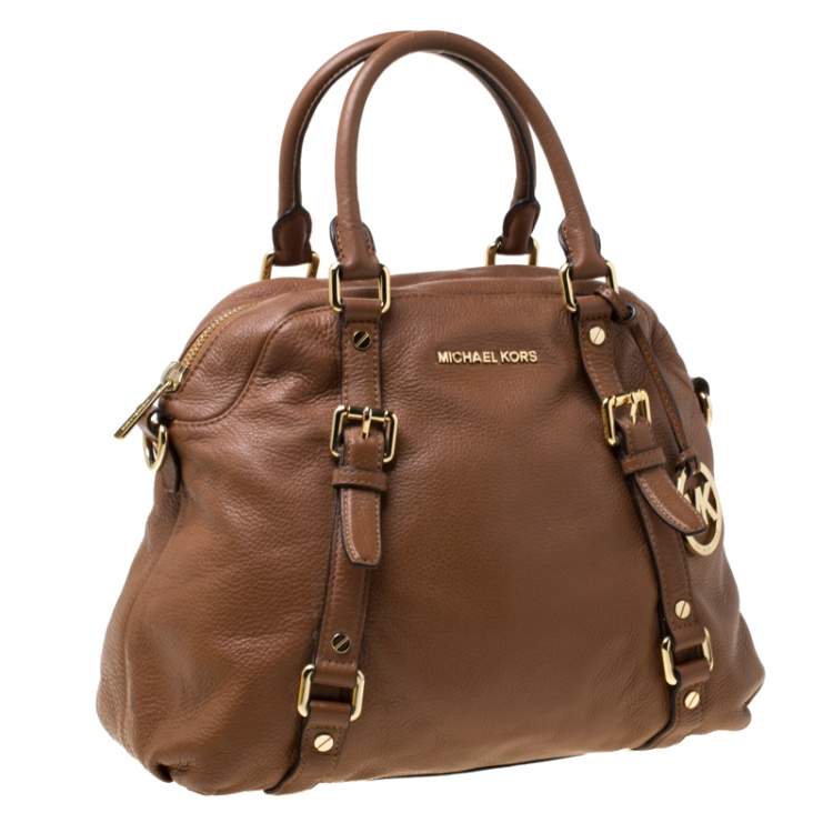Pre Owned MICHAEL Michael Kors Tan Leather Bedford Satchel