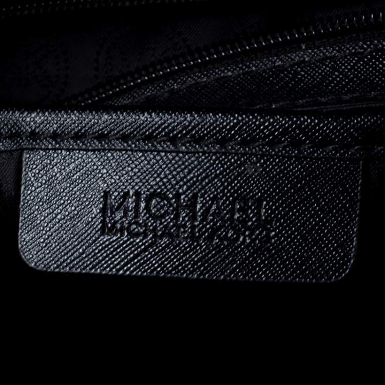 Pre Owned Michael Michael Kors Black Leather Medium Selma Studded Tote