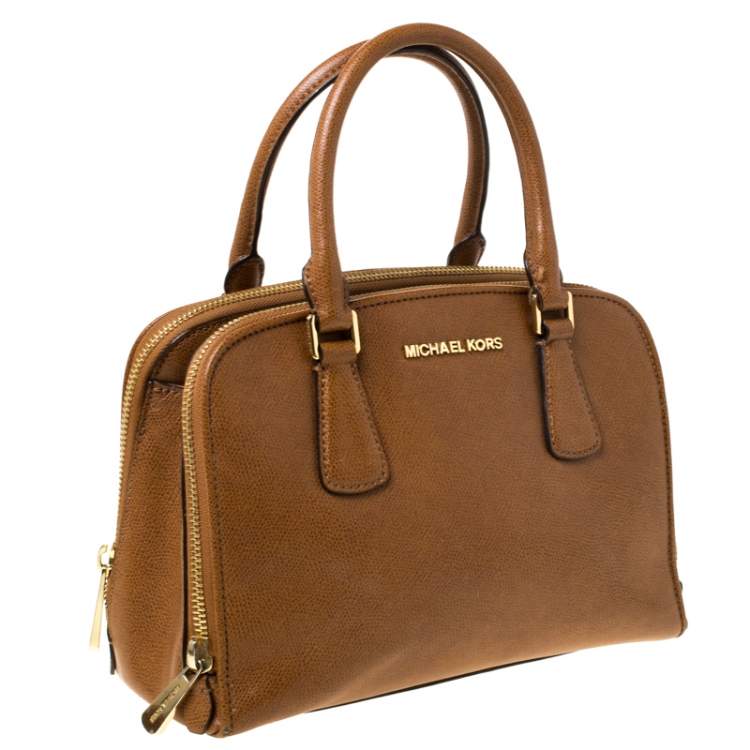 Pre Owned Michael Michael Kors Brown Leather Satchel
