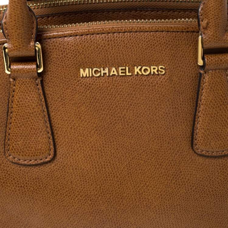 Pre Owned Michael Michael Kors Brown Leather Satchel