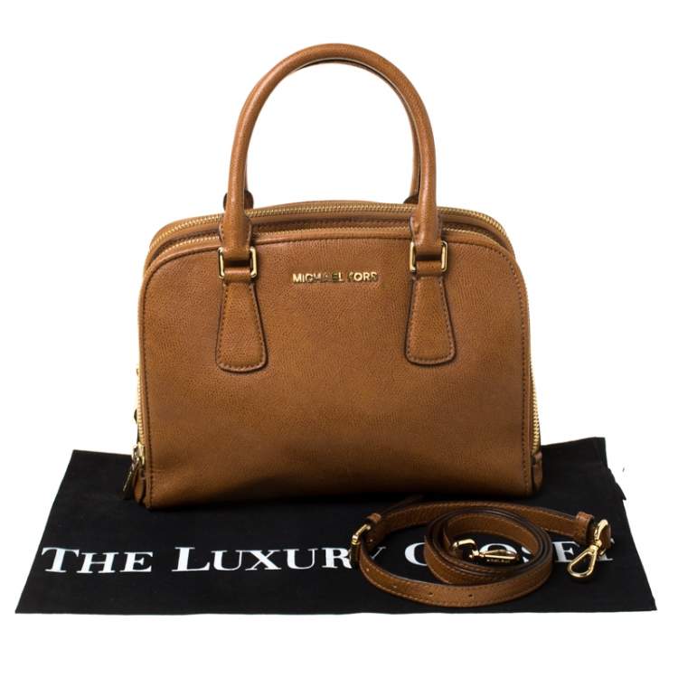 Pre Owned Michael Michael Kors Brown Leather Satchel