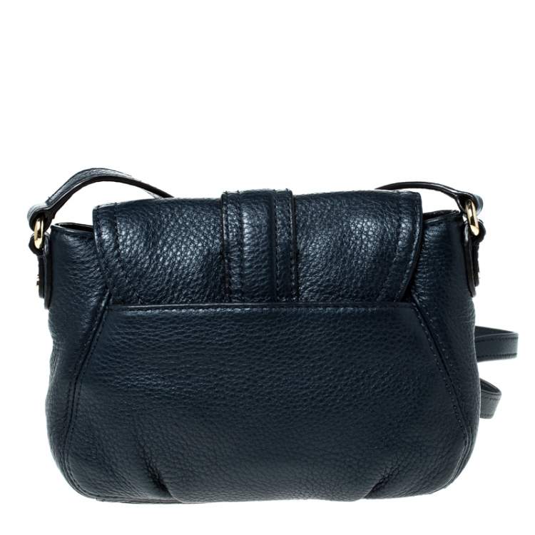 Pre Owned MICHAEL Michael Kors Blue Leather Bridgette Crossbody Bag 