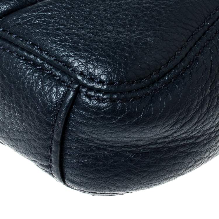 Pre Owned MICHAEL Michael Kors Blue Leather Bridgette Crossbody Bag 