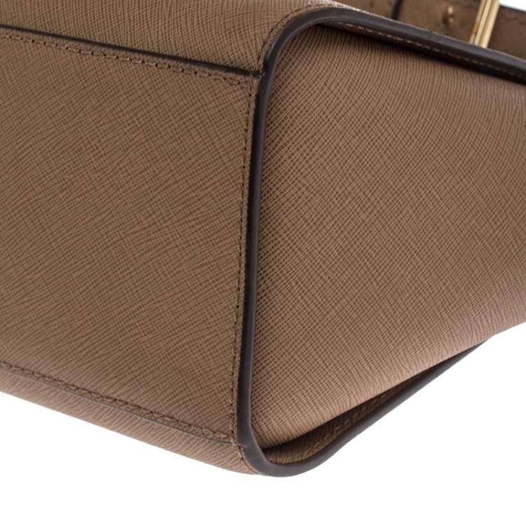 Pre Owned MICHAEL Michael Kors Brown Leather Medium Selma Crossbody Bag 