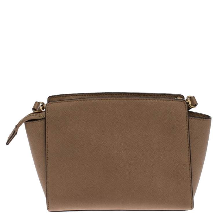 Pre Owned MICHAEL Michael Kors Brown Leather Medium Selma Crossbody Bag 