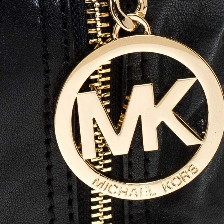 Pre Owned MICHAEL Michael Kors Black Leather Moxley Satchel