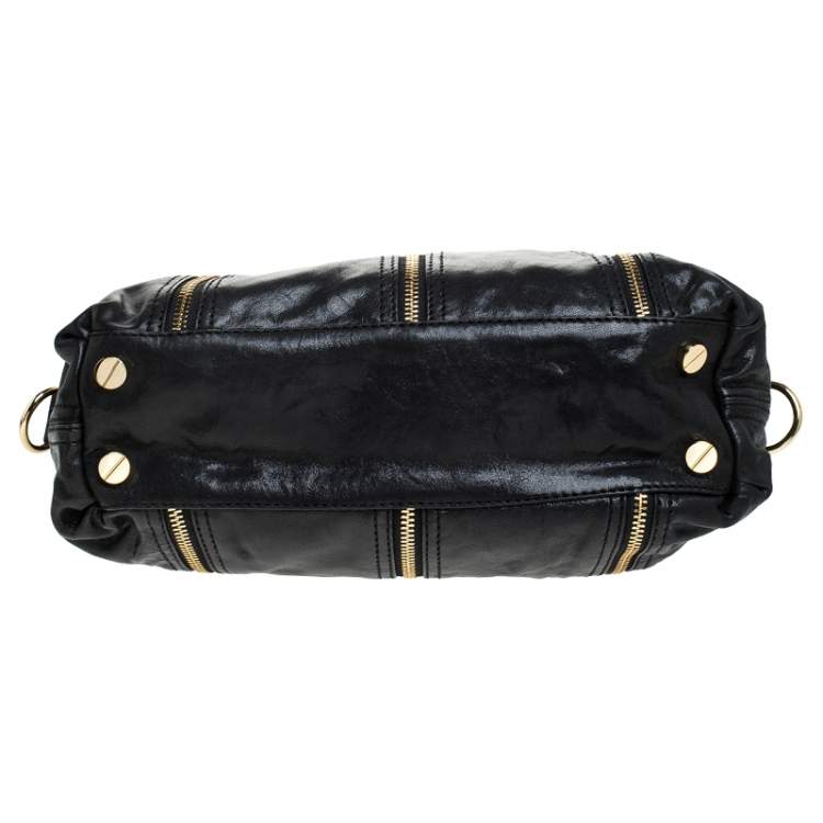 Pre Owned MICHAEL Michael Kors Black Leather Moxley Satchel