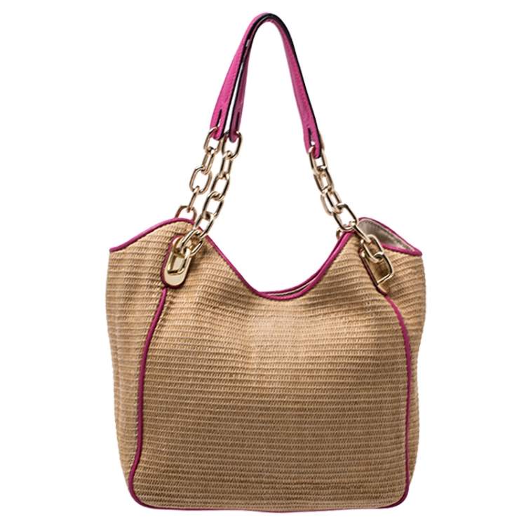 michael kors raffia bag