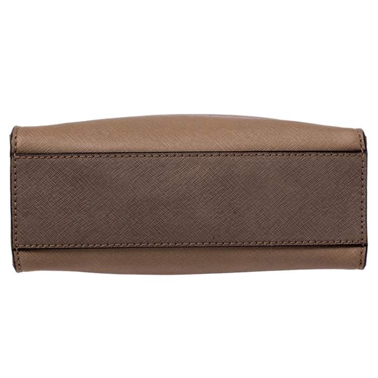مملوكة مسبقًا MICHAEL Michael Kors Brown Leather Small Hamilton Crossbody Bag