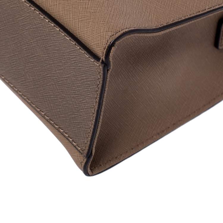 مملوكة مسبقًا MICHAEL Michael Kors Brown Leather Small Hamilton Crossbody Bag