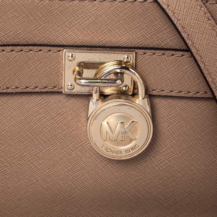 مملوكة مسبقًا MICHAEL Michael Kors Brown Leather Small Hamilton Crossbody Bag