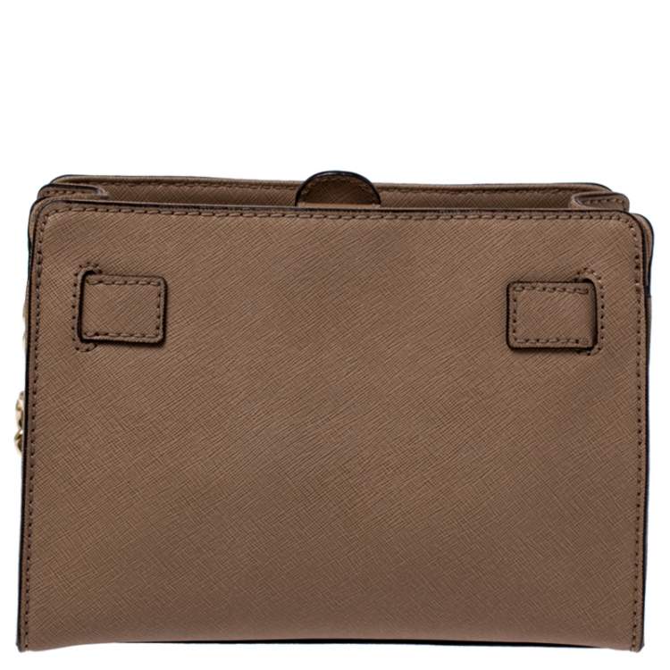 مملوكة مسبقًا MICHAEL Michael Kors Brown Leather Small Hamilton Crossbody Bag