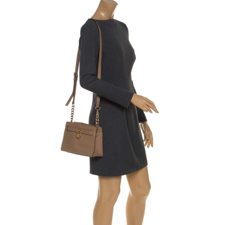  Michael Kors HAMILTON SMALL SATCHEL SHOULDER CROSSBODY BAG MK  SIGNATURE BROWN : Clothing, Shoes & Jewelry