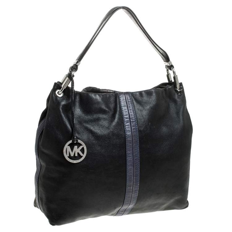 Pre Owned MICHAEL Michael Kors Black/Blue Hobo 