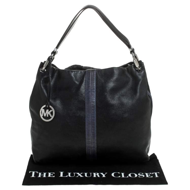 Pre Owned MICHAEL Michael Kors Black/Blue Hobo 