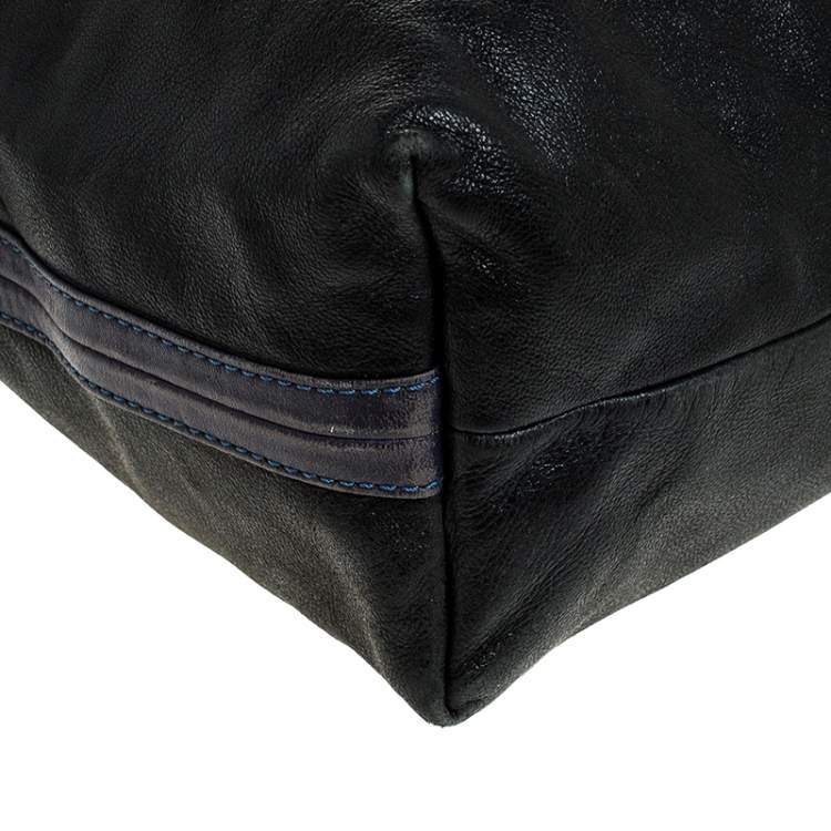 Pre Owned MICHAEL Michael Kors Black/Blue Hobo 