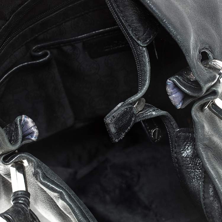 Pre Owned MICHAEL Michael Kors Black/Blue Hobo 
