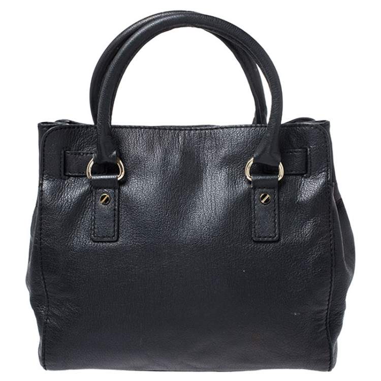 Pre Owned MICHAEL Michael Kors Black Leather Hamilton Tote
