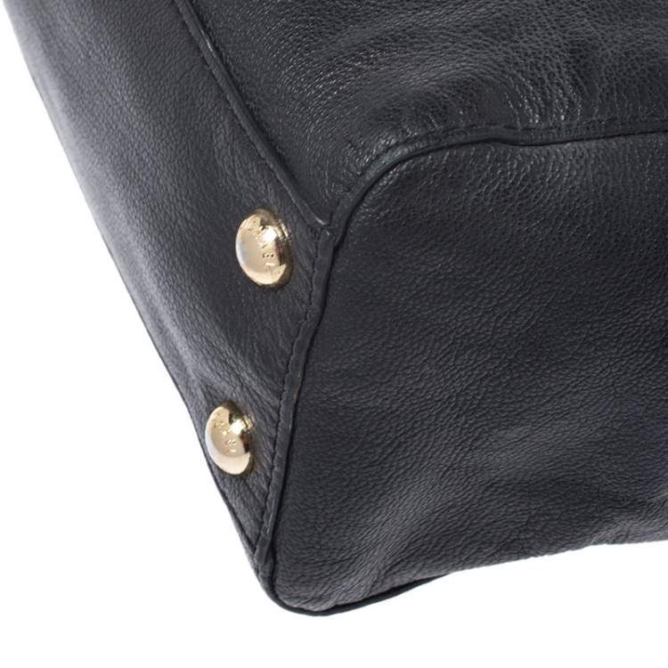 Pre Owned MICHAEL Michael Kors Black Leather Hamilton Tote