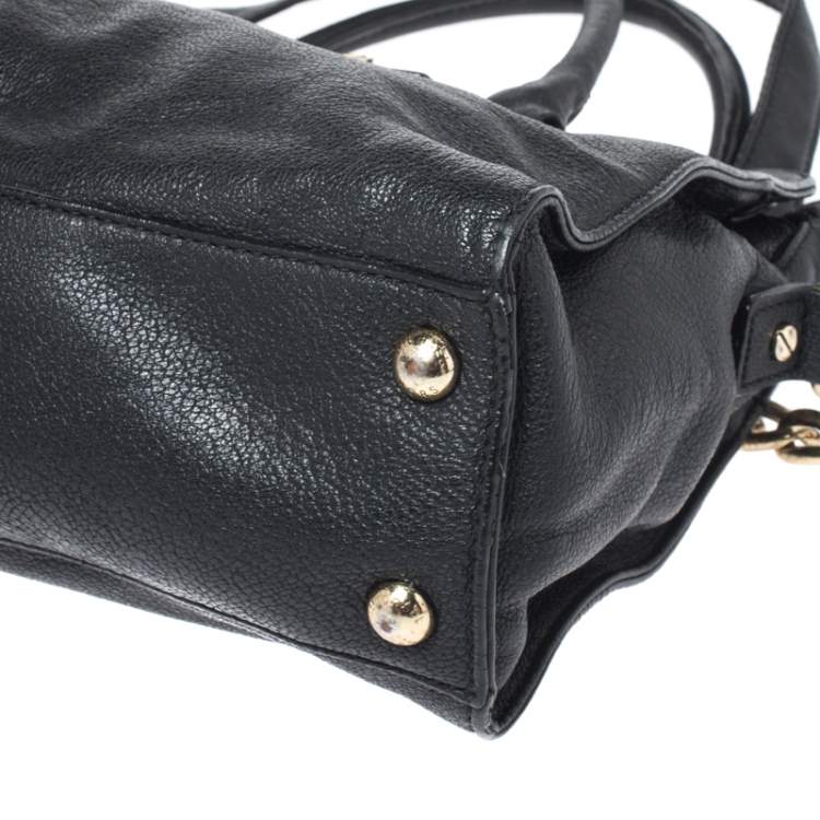 Pre Owned MICHAEL Michael Kors Black Leather Hamilton Tote