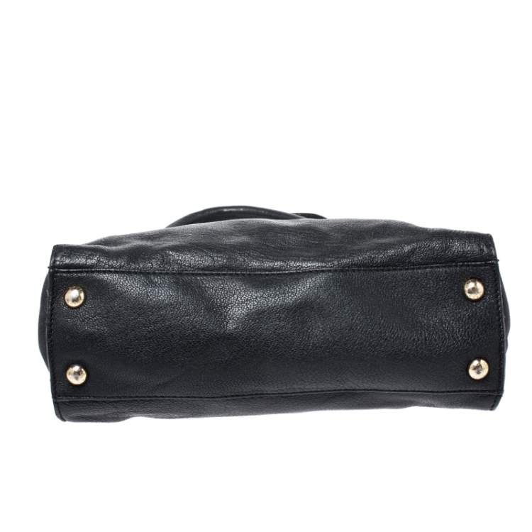 Pre Owned MICHAEL Michael Kors Black Leather Hamilton Tote