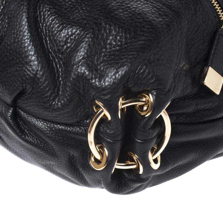 مملوكة مسبقًا Michael Kors Black Leather Large Layton Hobo