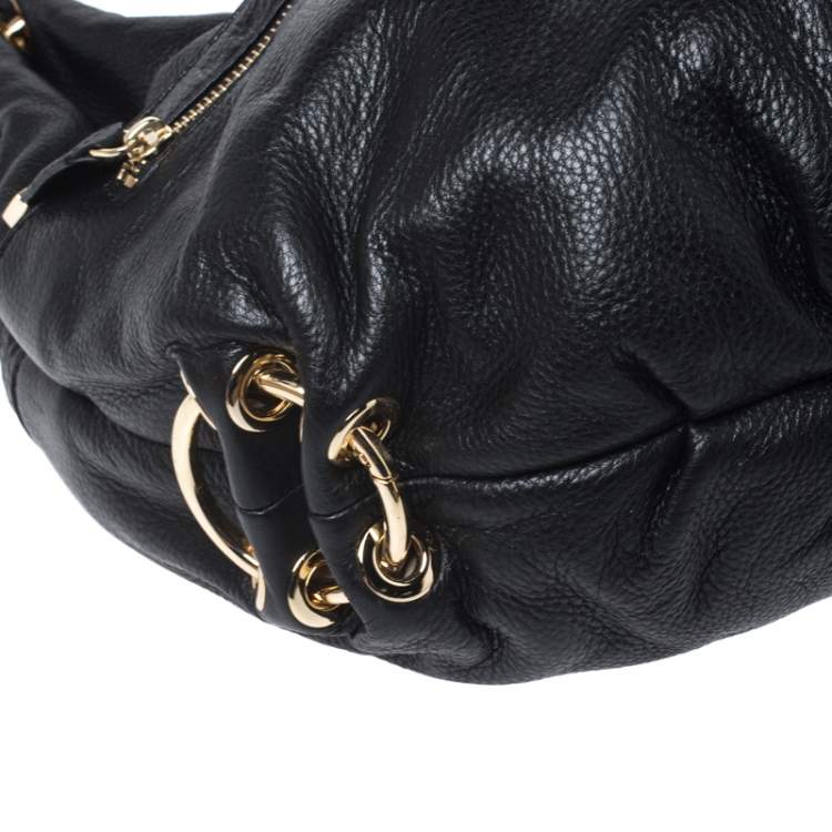 مملوكة مسبقًا Michael Kors Black Leather Large Layton Hobo