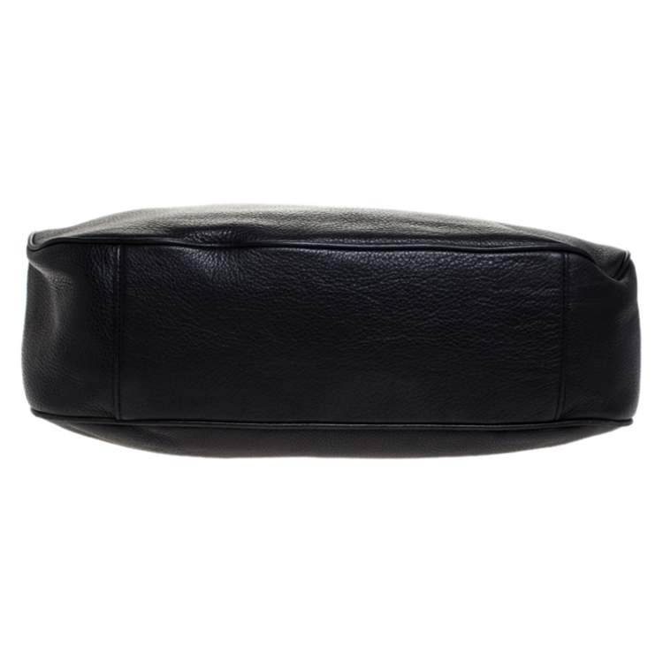 Pre Owned MICHAEL Michael Kors Black Leather Fulton Slouchy Hobo