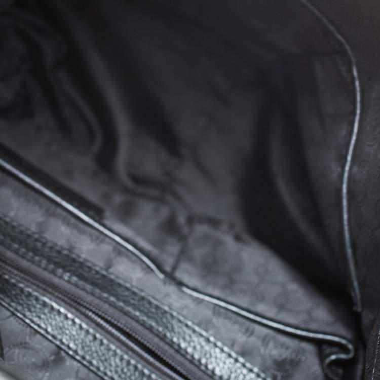Pre Owned MICHAEL Michael Kors Black Leather Fulton Slouchy Hobo