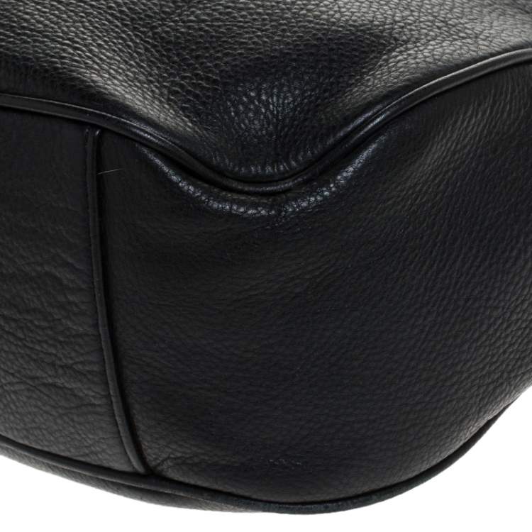 Pre Owned MICHAEL Michael Kors Black Leather Fulton Slouchy Hobo