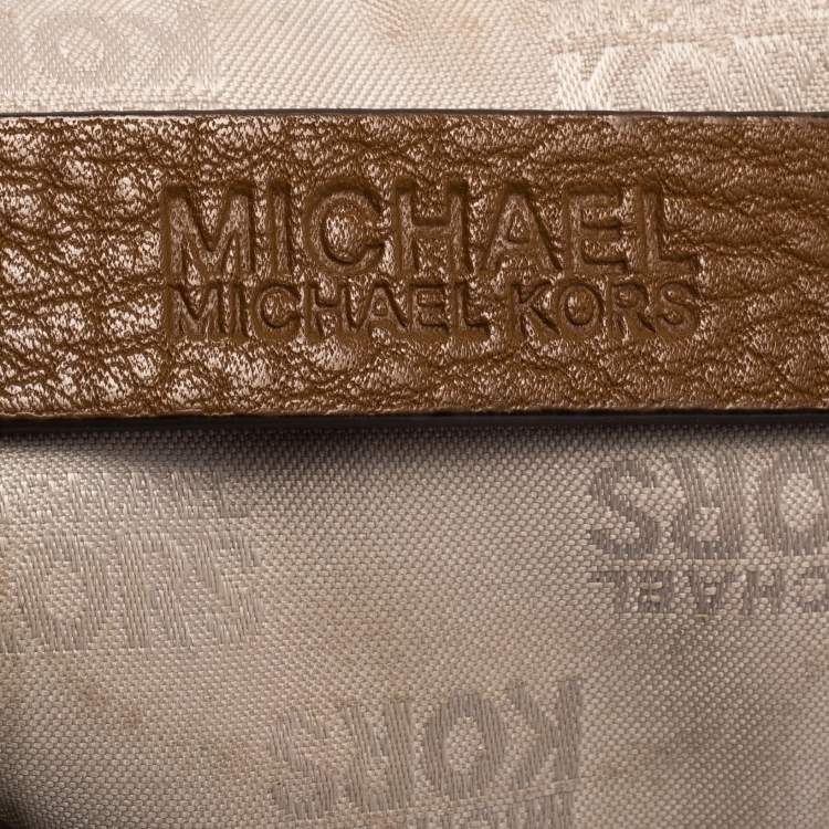Pre Owned MICHAEL Michael Kors Brown Leather Whipstitch Hobo 