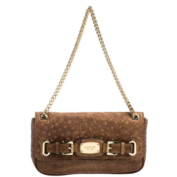 Michael kors 2024 brown ostrich bag